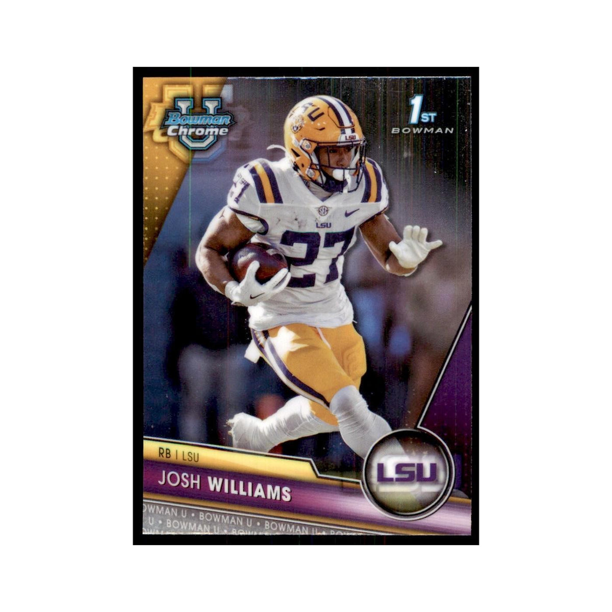 Josh Williams 2023 Bowman University Chrome #2 LSU Tigers Football Card NM