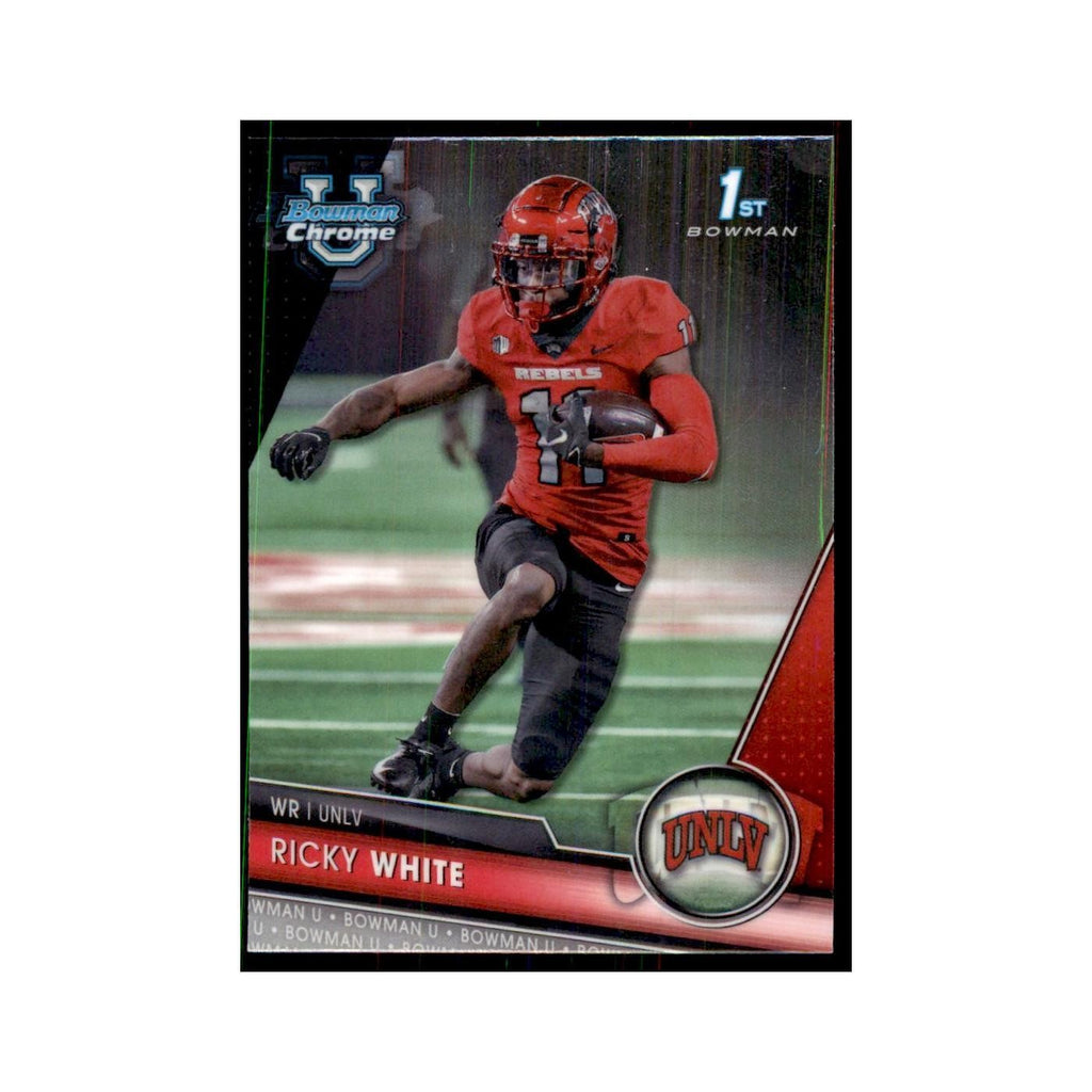 Ricky White 2023 Bowman University Chrome #188 UNLV Rebels Football Card NM