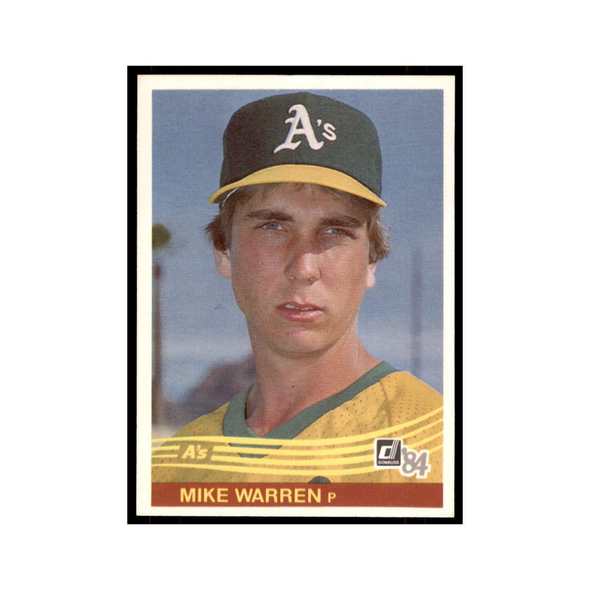 Mike Warren Rookie 1984 Donruss #631 Oakland Athletics Baseball Card NM