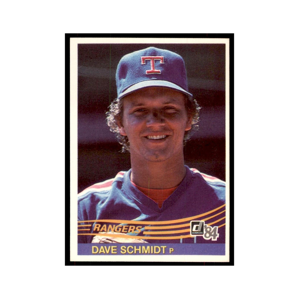 Dave Schmidt 1984 Donruss #586 Texas Rangers Baseball Card NM