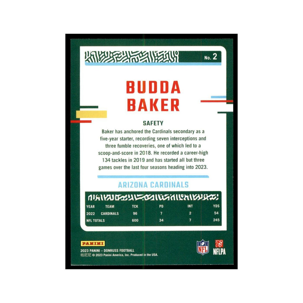 Budda Baker 2023 Donruss #2 Arizona Cardinals Football Card NM