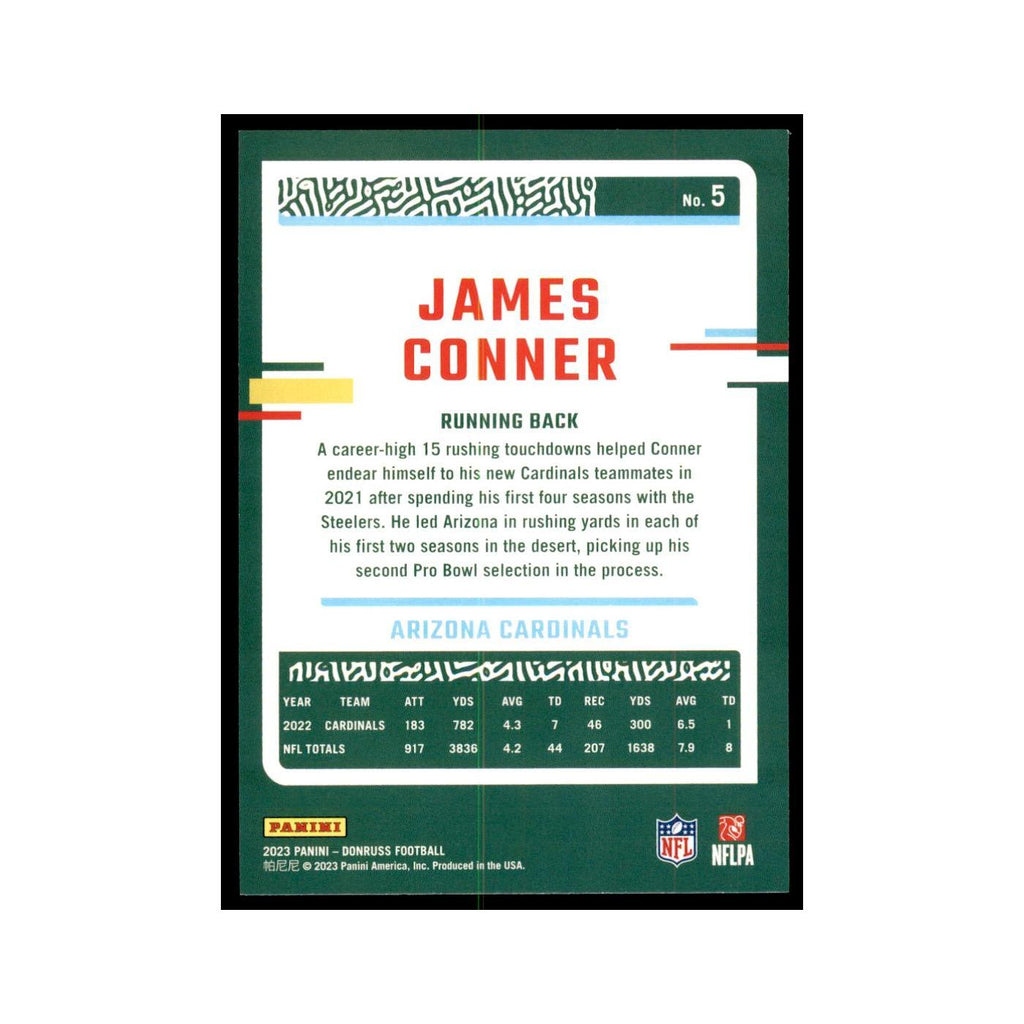 James Conner 2023 Donruss #5 Arizona Cardinals Football Card NM