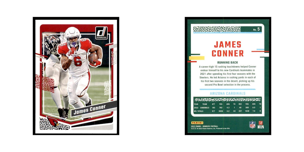 James Conner 2023 Donruss #5 Arizona Cardinals Football Card NM