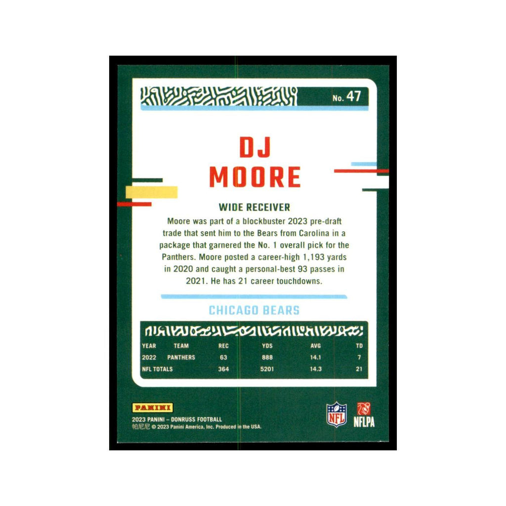 DJ Moore 2023 Donruss #47 Chicago Bears Football Card NM