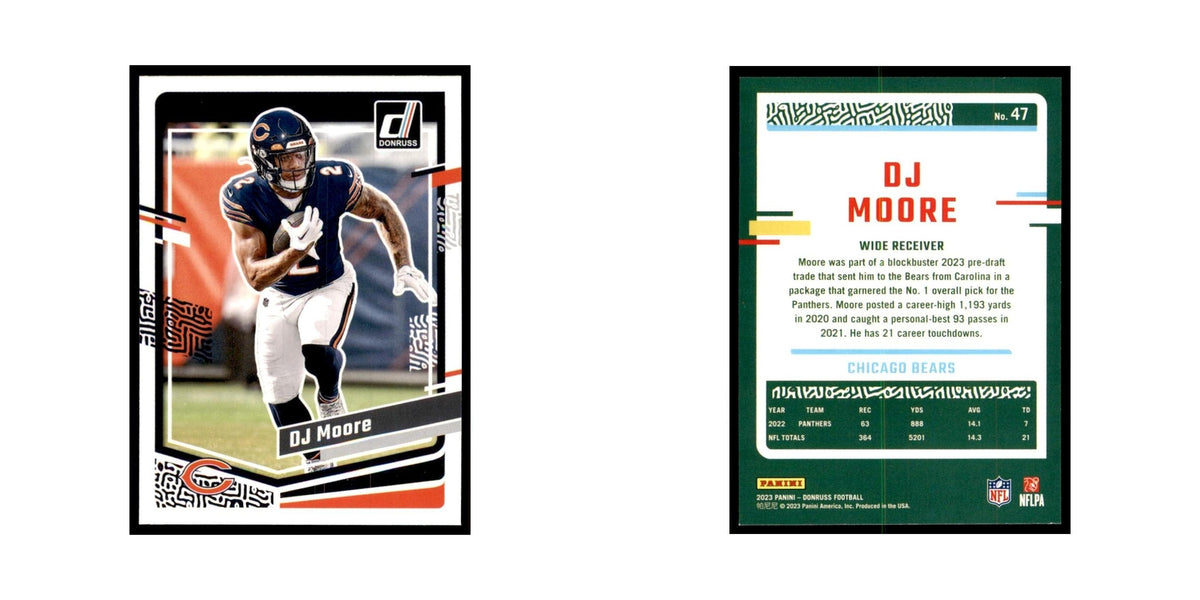 DJ Moore 2023 Donruss #47 Chicago Bears Football Card NM