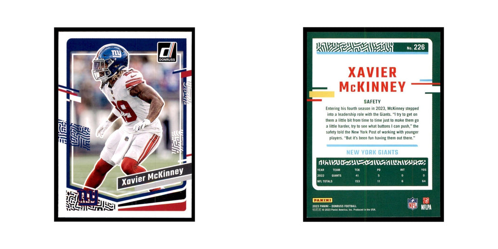 Xavier McKinney 2023 Donruss #226 New York Giants Football Card NM