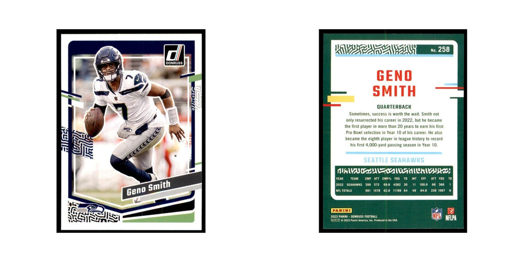 Geno Smith 2023 Donruss #258 Seattle Seahawks Football Card NM