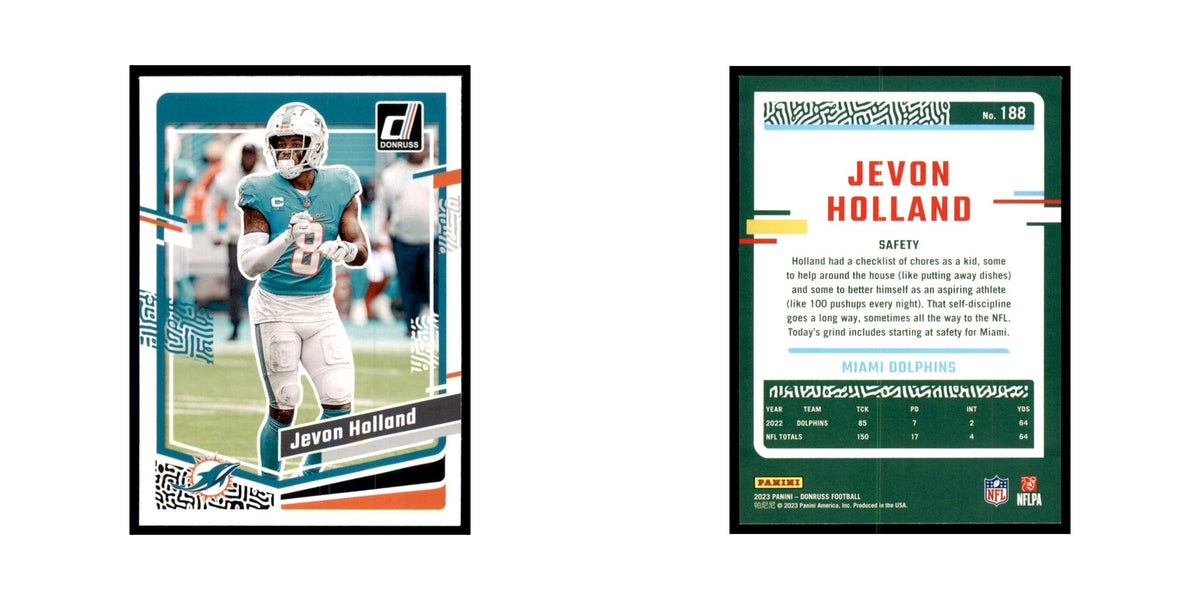 Jevon Holland 2023 Donruss #188 Miami Dolphins Football Card NM