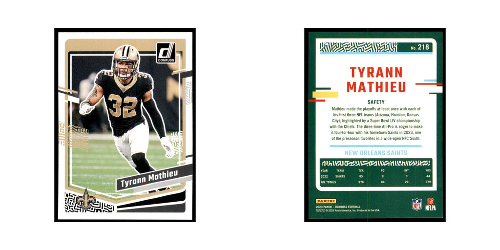 Tyrann Mathieu 2023 Donruss #218 New Orleans Saints Football Card NM