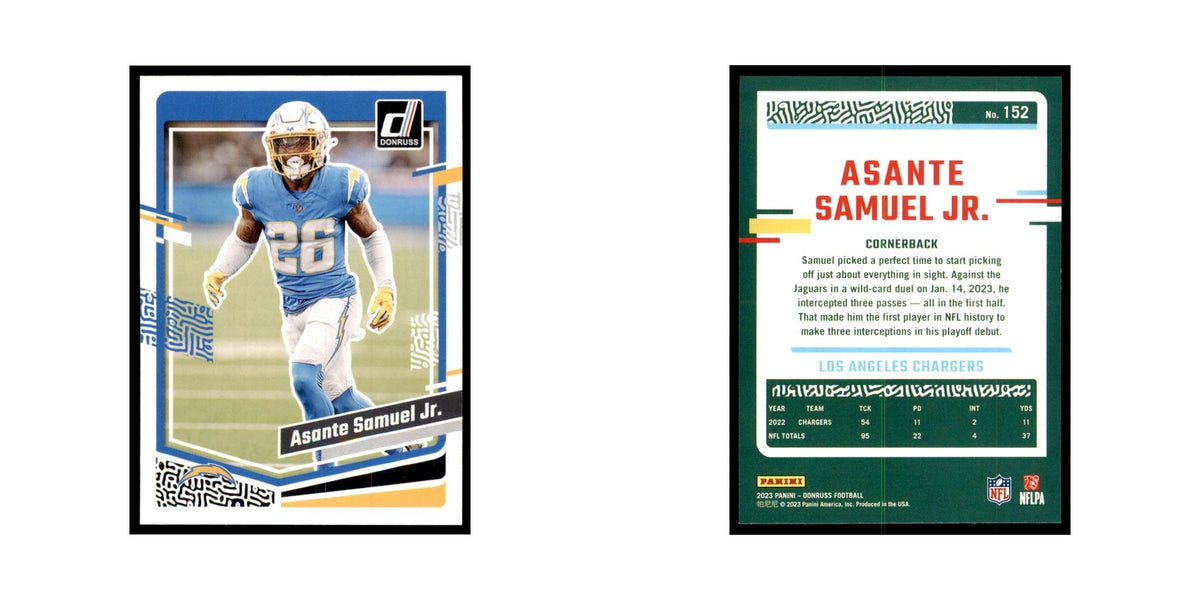 Asante Samuel Jr. 2023 Donruss #152 Los Angeles Chargers Football Card NM