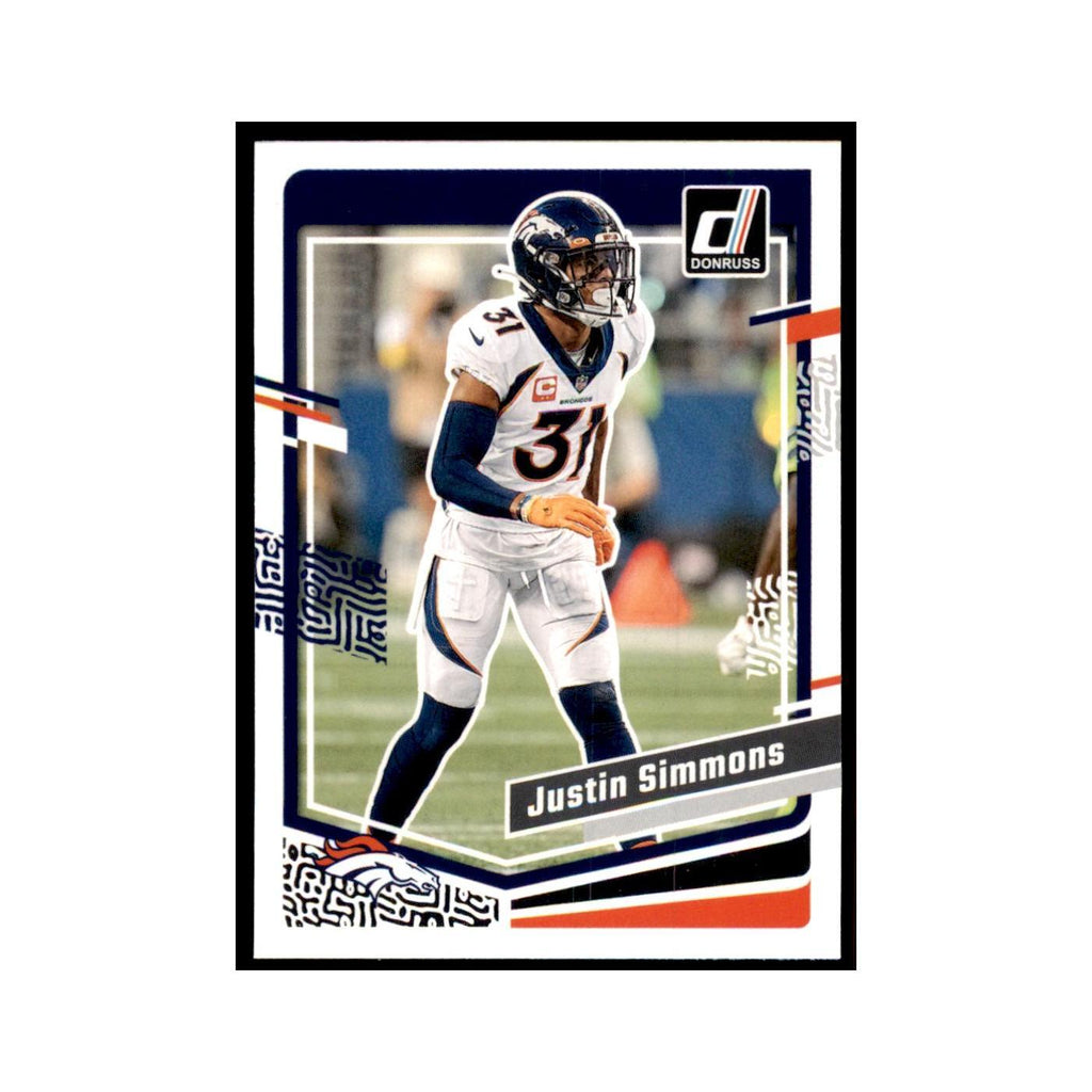 Justin Simmons 2023 Donruss #91 Denver Broncos Football Card NM
