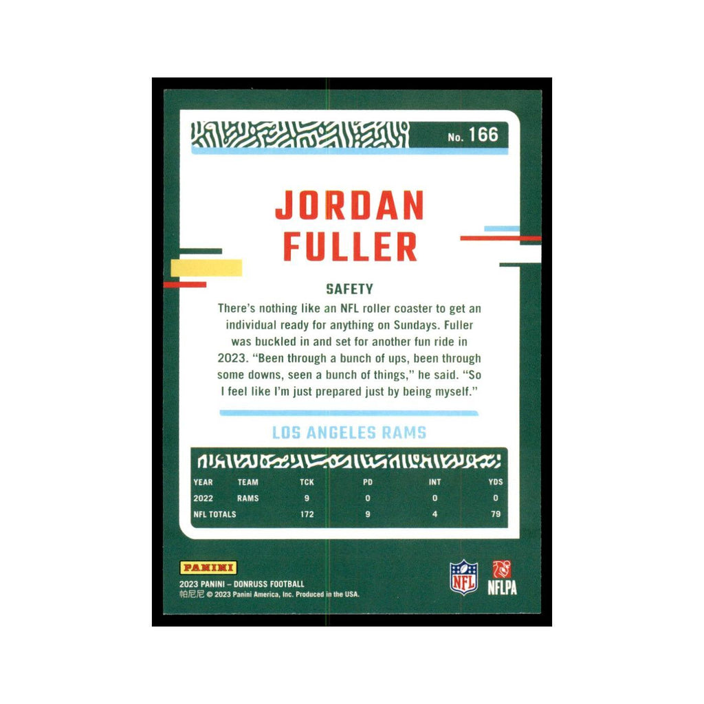 Jordan Fuller 2023 Donruss #166 Los Angeles Rams Football Card NM