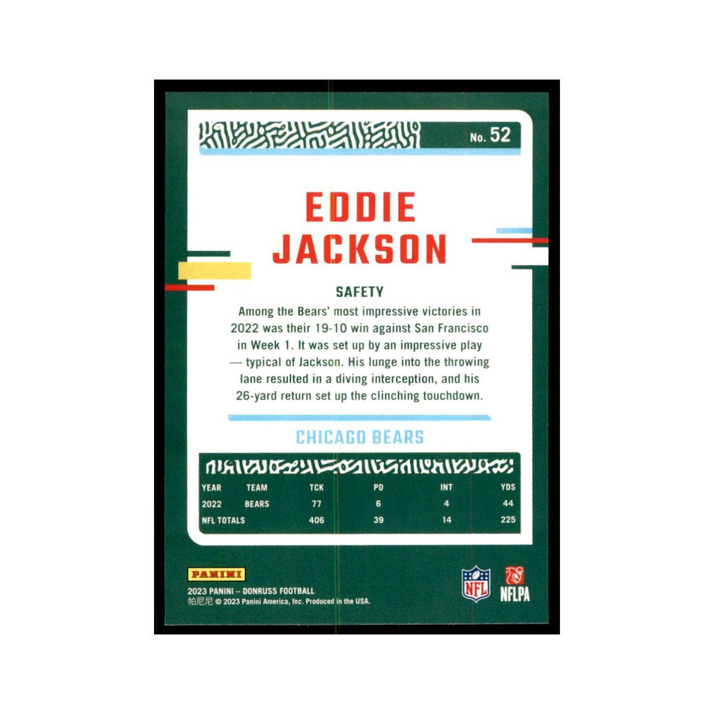 Eddie Jackson 2023 Donruss #52 Chicago Bears Football Card NM