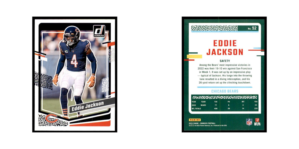 Eddie Jackson 2023 Donruss #52 Chicago Bears Football Card NM