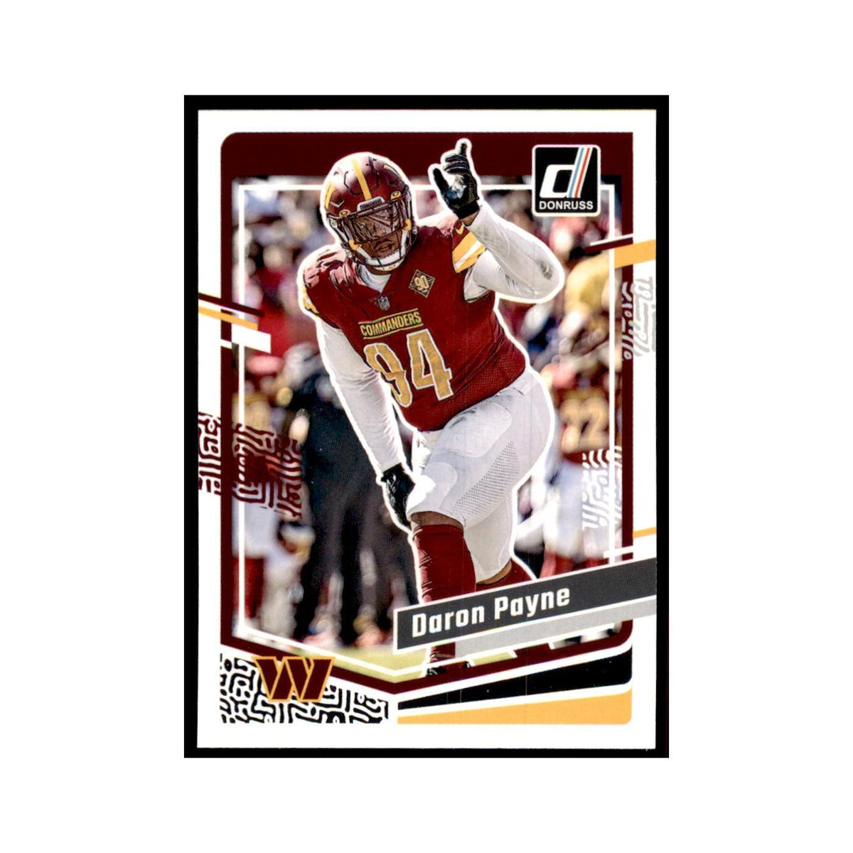 Daron Payne 2023 Donruss #295 Washington Commanders Football Card NM