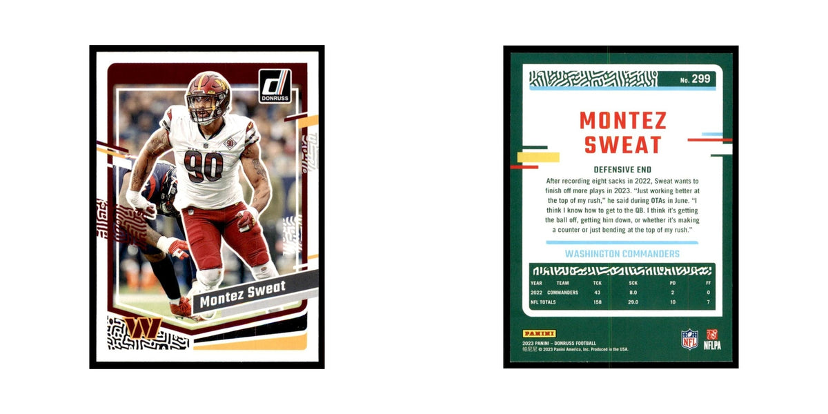 Montez Sweat 2023 Donruss #299 Washington Commanders Football Card NM