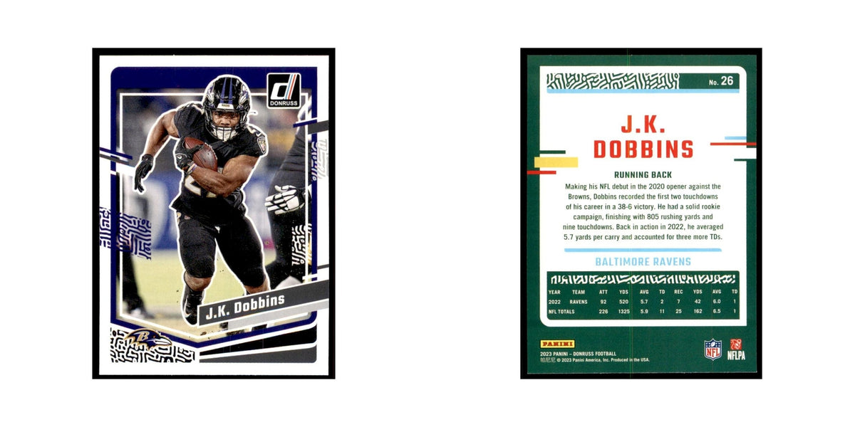 J.K. Dobbins 2023 Donruss #26 Baltimore Ravens Football Card NM