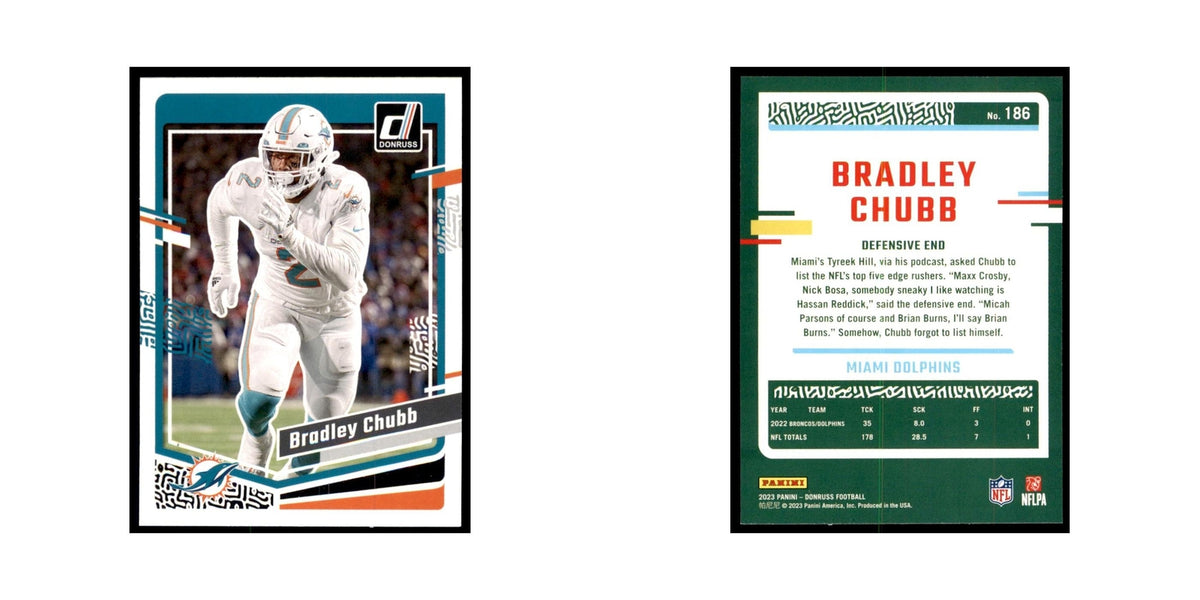Bradley Chubb 2023 Donruss #186 Miami Dolphins Football Card NM