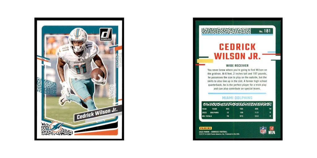 Cedrick Wilson Jr. 2023 Donruss #181 Miami Dolphins Football Card NM