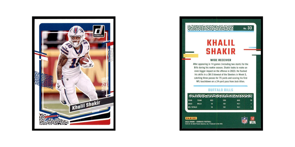 Khalil Shakir 2023 Donruss #33 Buffalo Bills Football Card NM