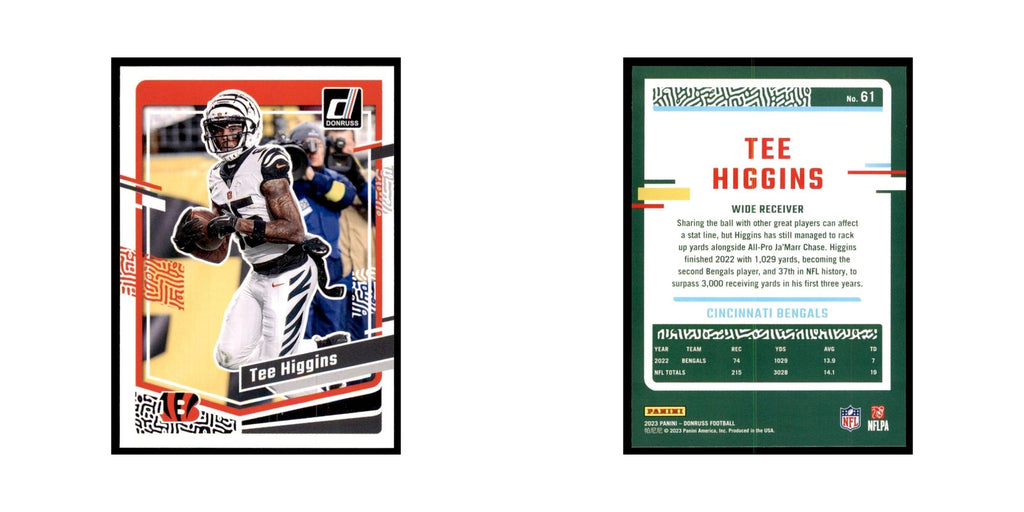 Tee Higgins 2023 Donruss #61 Cincinnati Bengals Football Card NM