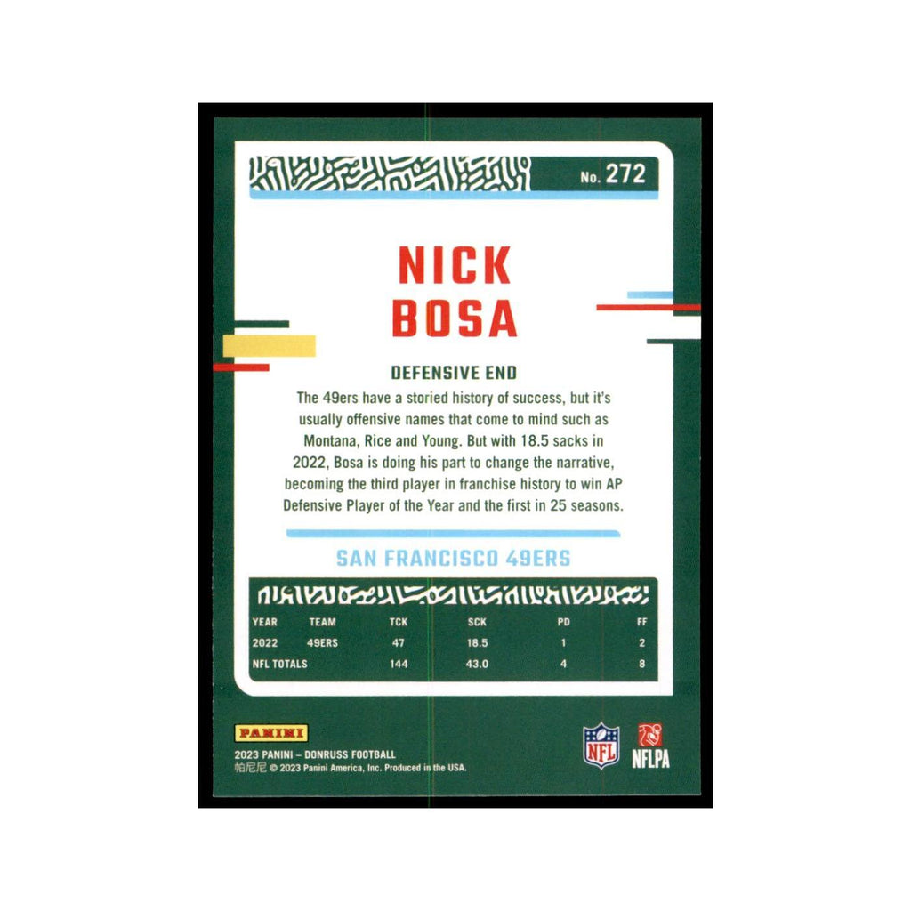 Nick Bosa 2023 Donruss #272 San Francisco 49ers Football Card NM