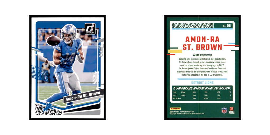 Amon-Ra St. Brown 2023 Donruss #96 Detroit Lions Football Card NM
