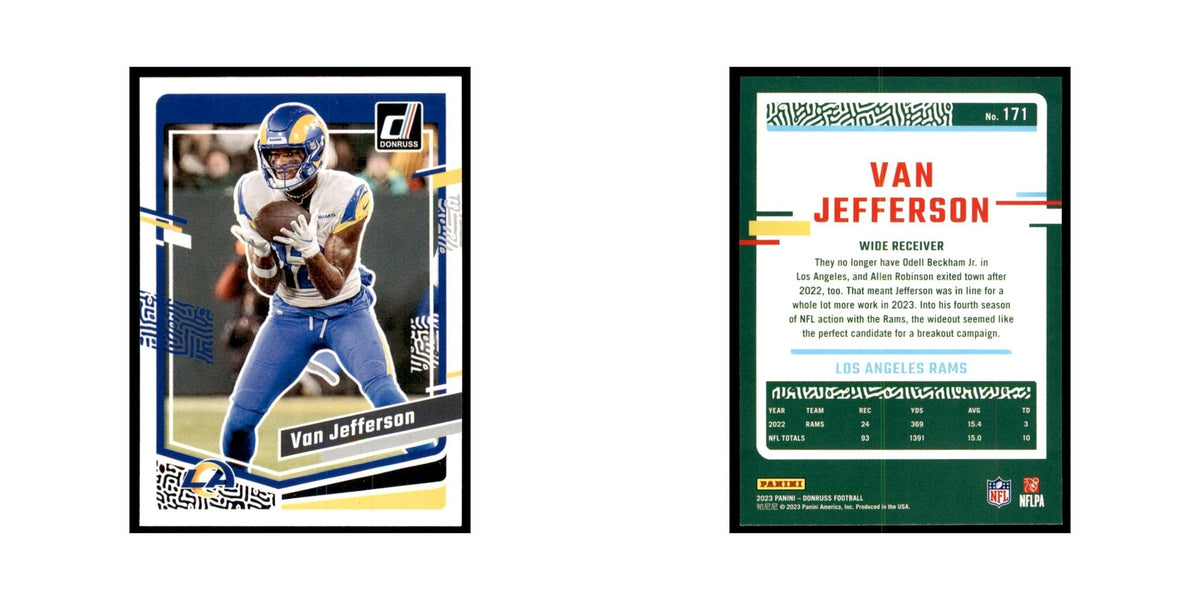 Van Jefferson 2023 Donruss #171 Los Angeles Rams Football Card NM