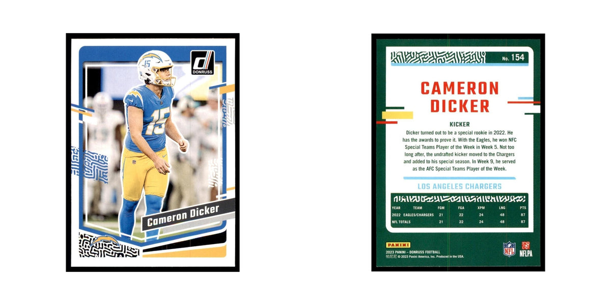 Cameron Dicker 2023 Donruss #154 Los Angeles Chargers Football Card NM