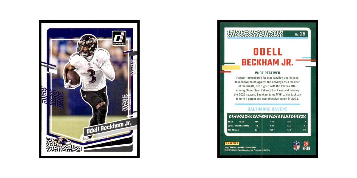 Odell Beckham Jr. 2023 Donruss #25 Baltimore Ravens Football Card NM