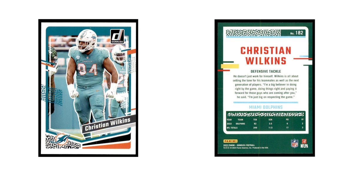 Christian Wilkins 2023 Donruss #182 Miami Dolphins Football Card NM
