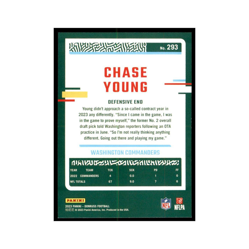 Chase Young 2023 Donruss #293 Washington Commanders Football Card NM