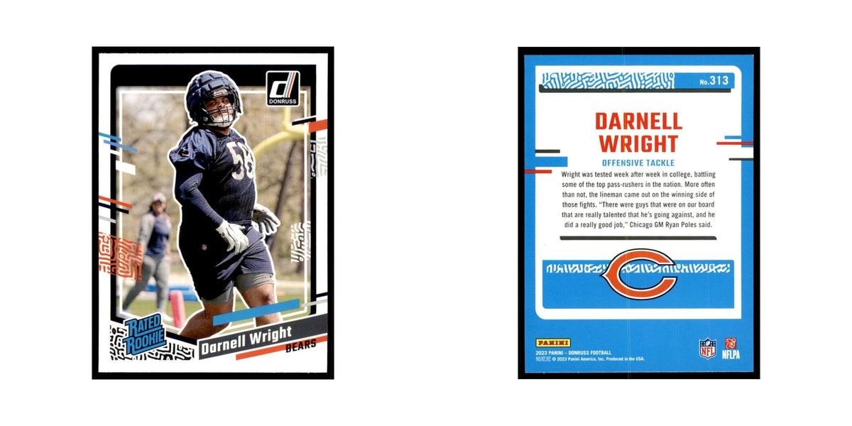 Darnell Wright 2023 Donruss #313 Chicago Bears Football Card NM