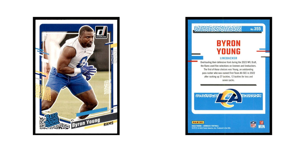 Byron Young 2023 Donruss #355 Los Angeles Rams Football Card NM