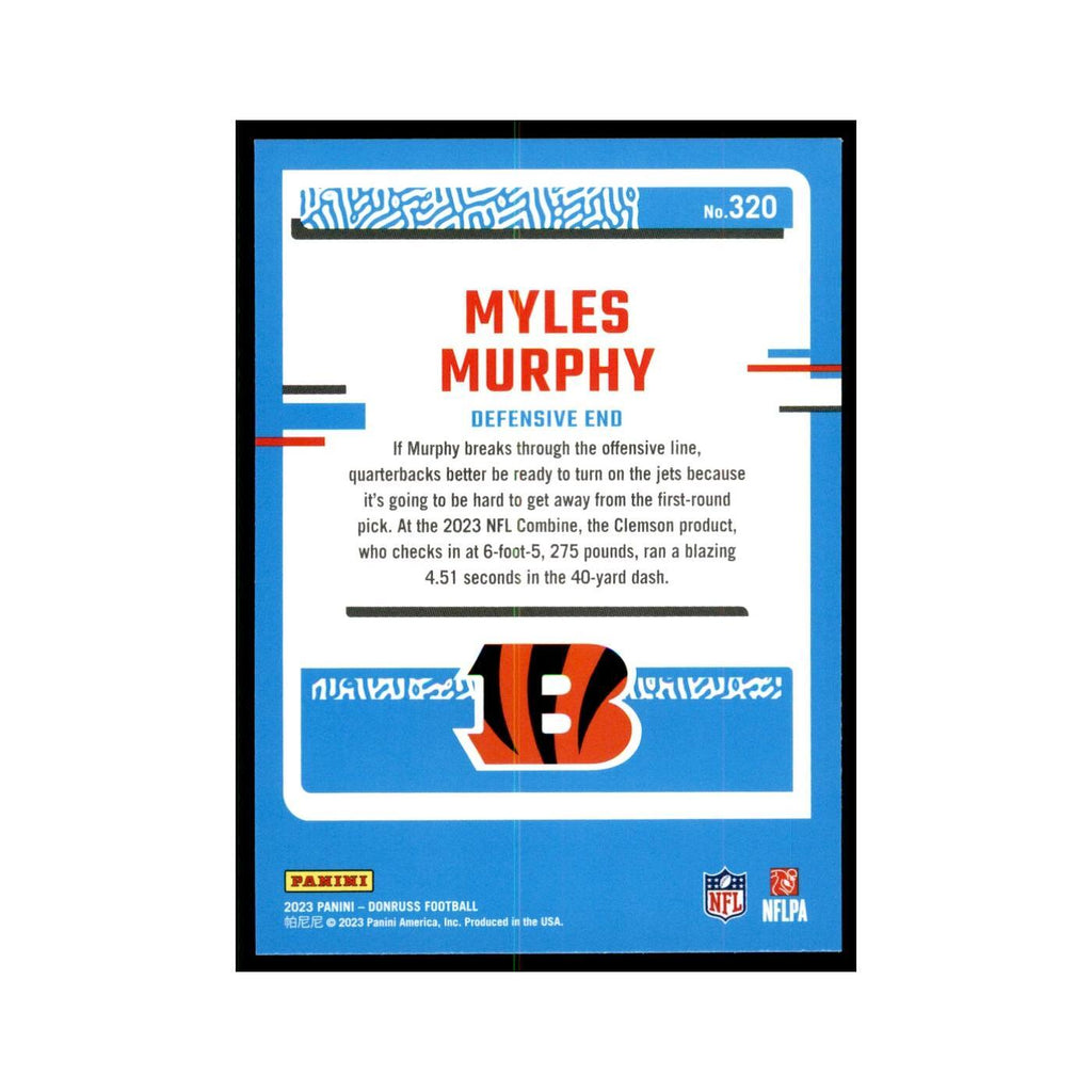 Myles Murphy 2023 Donruss #320 Cincinnati Bengals Football Card NM