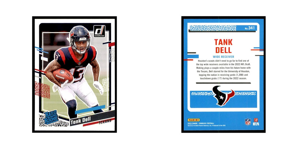Tank Dell 2023 Donruss #341 Houston Texans Football Card NM