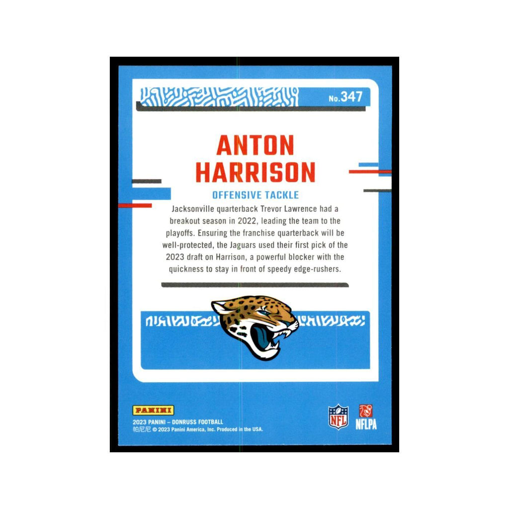 Anton Harrison 2023 Donruss #347 Jacksonville Jaguars Football Card NM