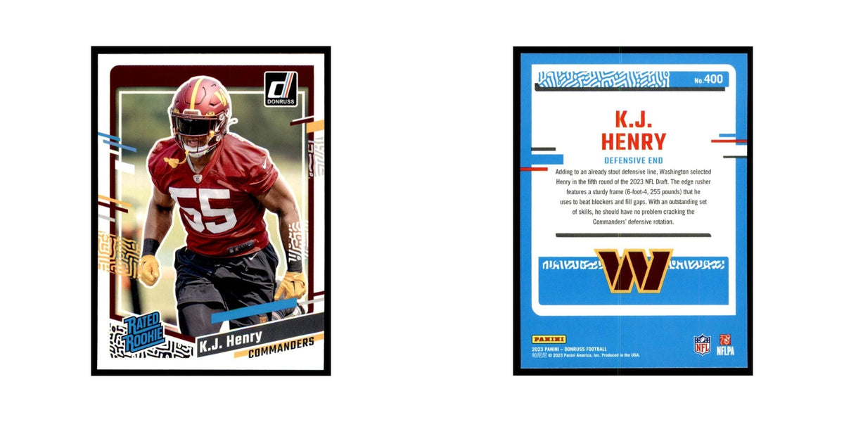 K.J. Henry 2023 Donruss #400 Washington Commanders Football Card NM