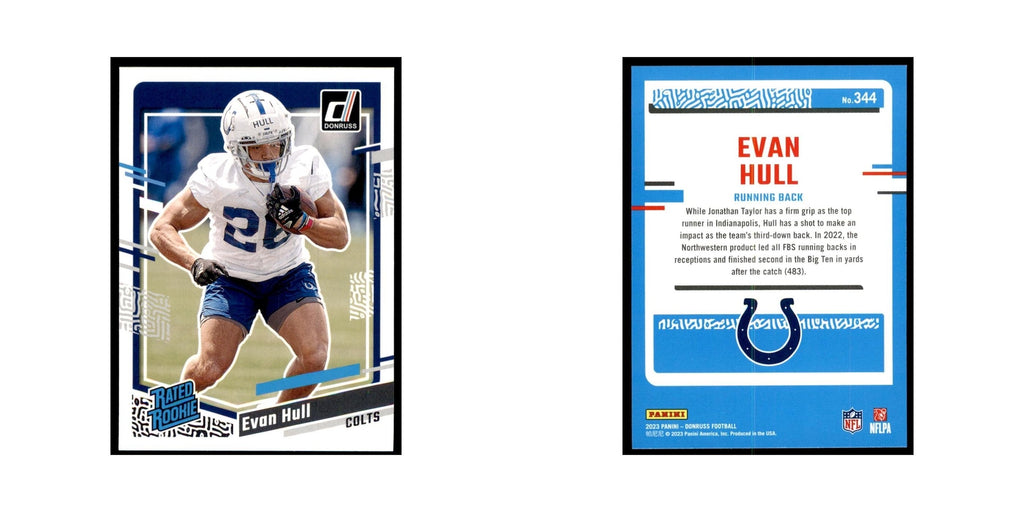 Evan Hull 2023 Donruss #344 Indianapolis Colts Football Card NM