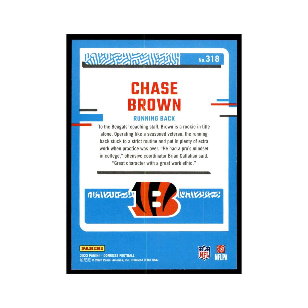 Chase Brown 2023 Donruss #318 Cincinnati Bengals Football Card NM