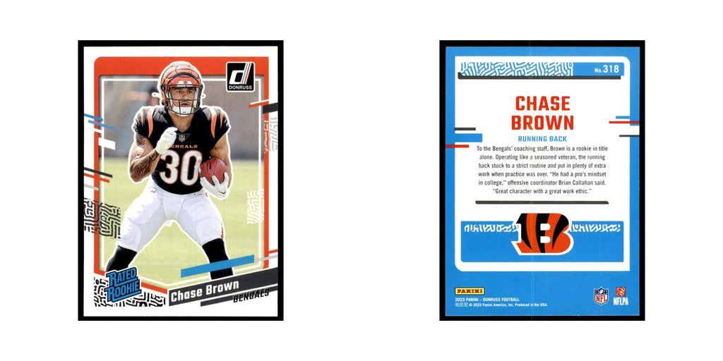 Chase Brown 2023 Donruss #318 Cincinnati Bengals Football Card NM