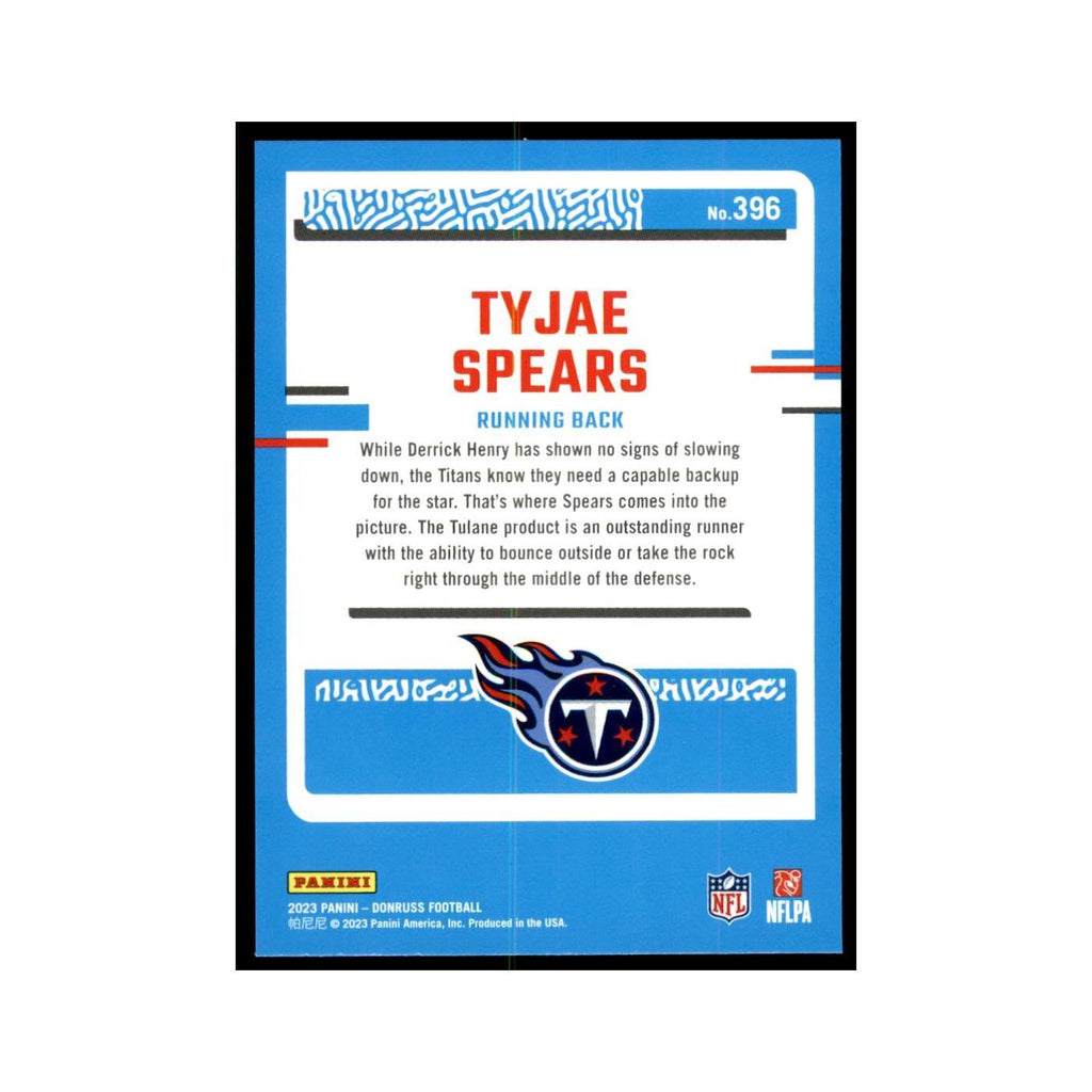 Tyjae Spears 2023 Donruss #396 Tennessee Titans Football Card NM