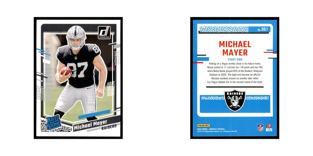 Michael Mayer 2023 Donruss #361 Las Vegas Raiders Football Card NM