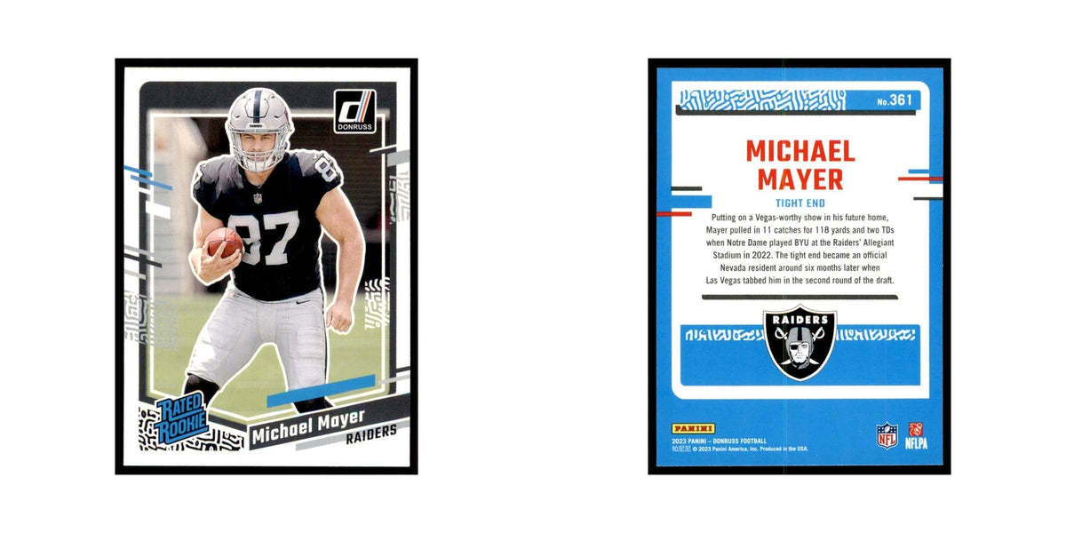 Michael Mayer 2023 Donruss #361 Las Vegas Raiders Football Card NM