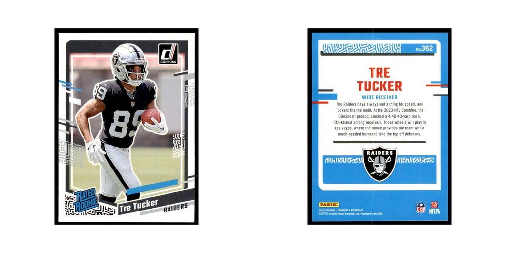 Tre Tucker 2023 Donruss #362 Las Vegas Raiders Football Card NM