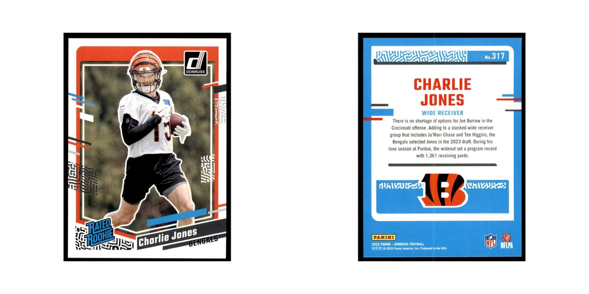 Charlie Jones 2023 Donruss #317 Cincinnati Bengals Football Card NM