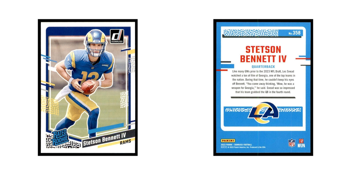 Stetson Bennett IV 2023 Donruss #358 Los Angeles Rams Football Card NM
