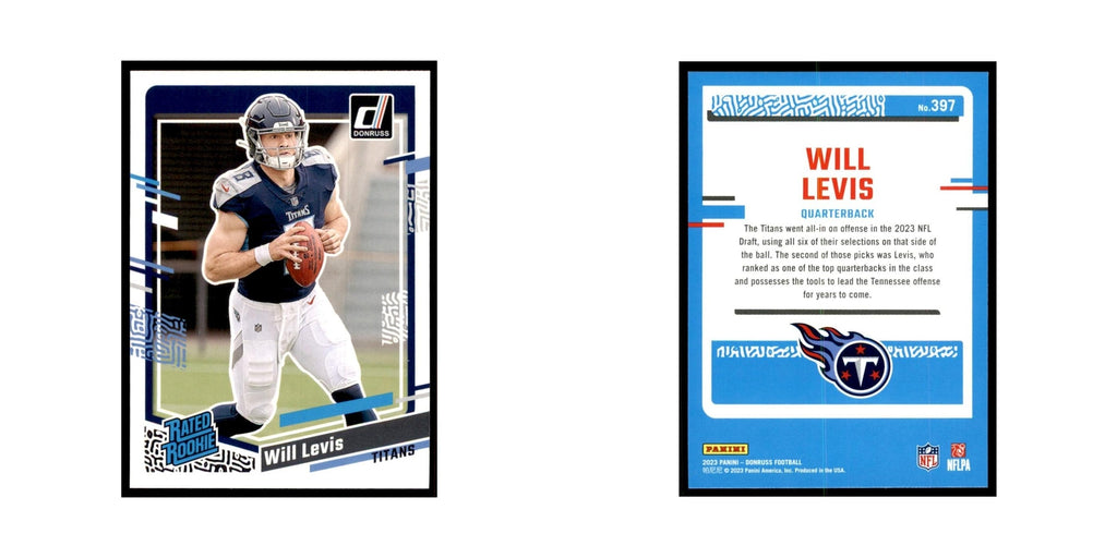 Will Levis 2023 Donruss #397 Tennessee Titans Football Card NM