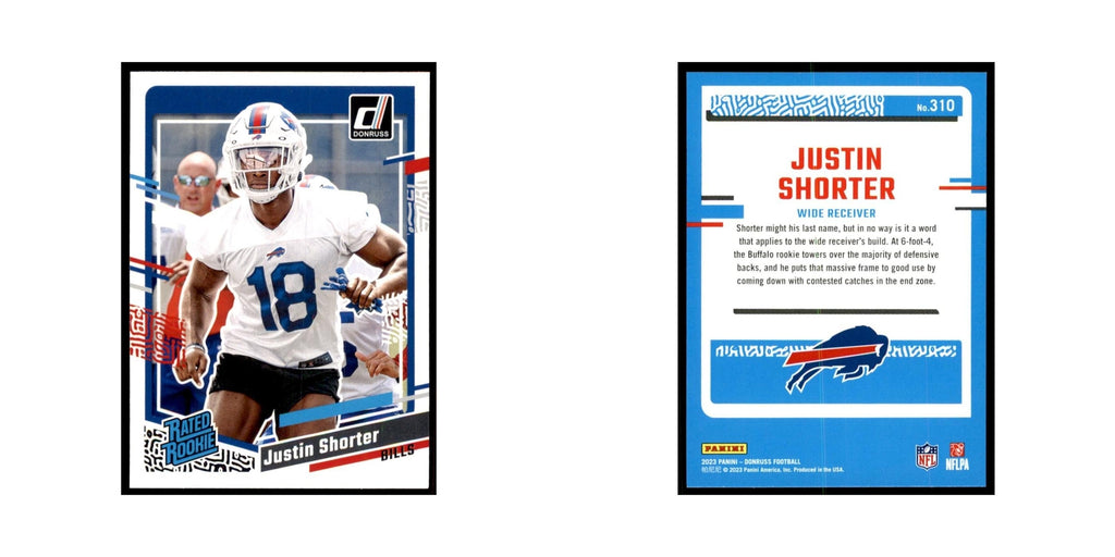 Justin Shorter 2023 Donruss #310 Buffalo Bills Football Card NM
