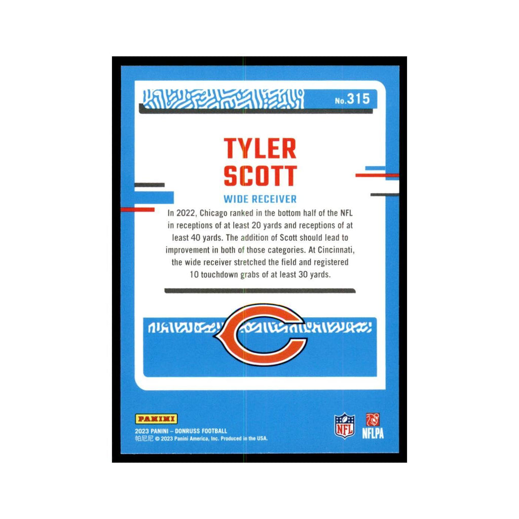 Tyler Scott 2023 Donruss #315 Chicago Bears Football Card NM